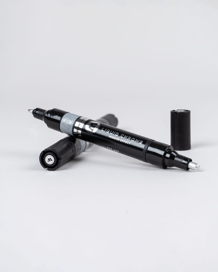 Image of Molotow Liquid Chrome Marker Twin 1,5mm + 4mm (3F) 703107 4250397669465
