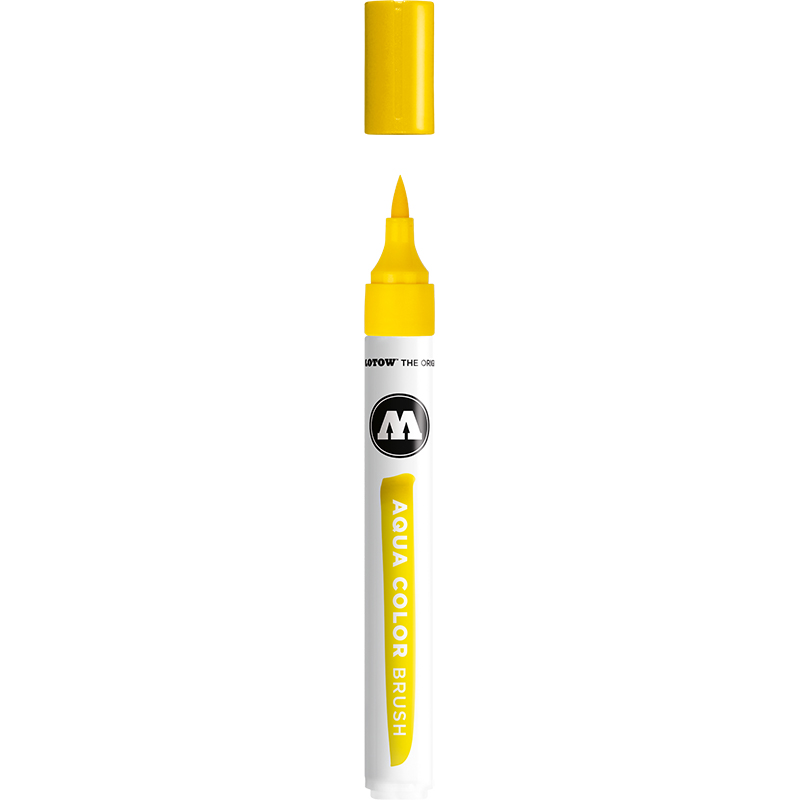 Image of Akvarellmarker Molotow Aqua Color Brush 001 primary yellow (3F) 727201 4250397642925