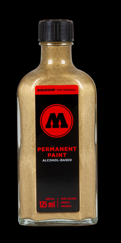 Image of Molotow Permanent Paint Alcohol Refill 200ml Gold 862127 4250397636092