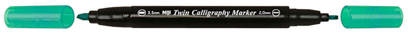 Image of Kalligrafipenna NiJi Twin Calligrafi Grön VB 135504 4937523117044
