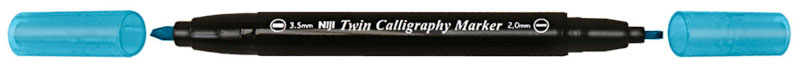 Image of Kalligrafipenna NiJi Twin Calligrafi Ljusblå VB 135510 4937523117099