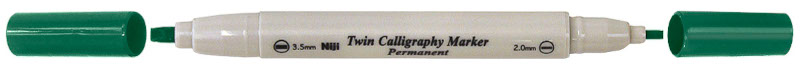 Image of Kalligrafipenna NiJi Twin Calligrafi Grön Perm. 136625