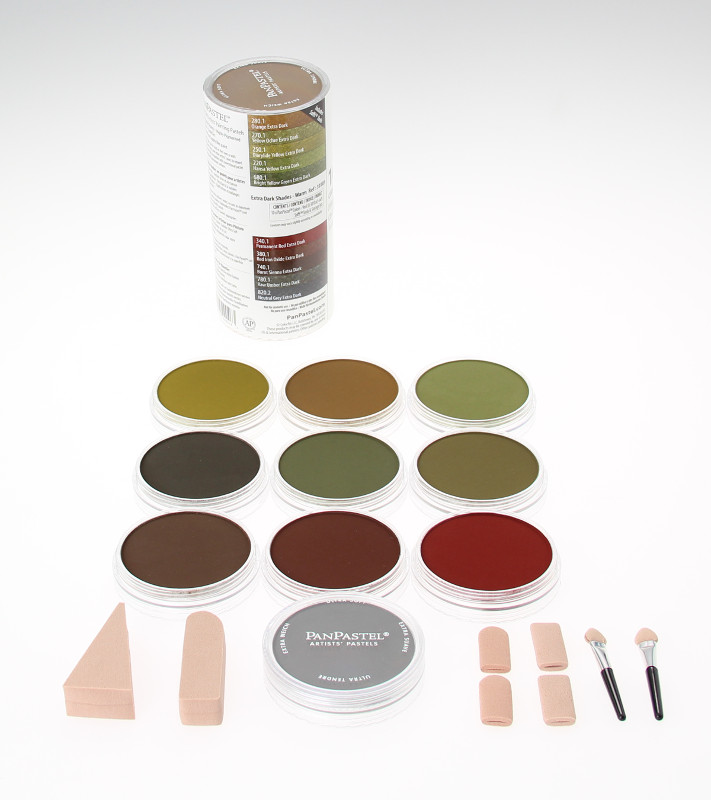 Image of PanPastel Extra Dark Shades - Warm 10 Color Sets 430105 879465000463