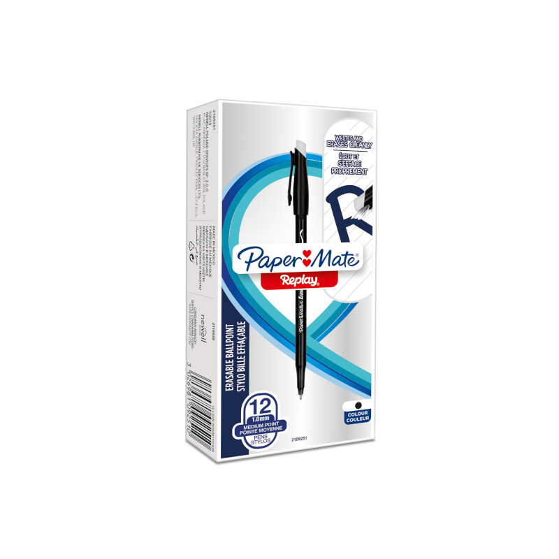 Image of Kulspetspenna Paper Mate Replay M Black, 40 years 2109251 3026981092510