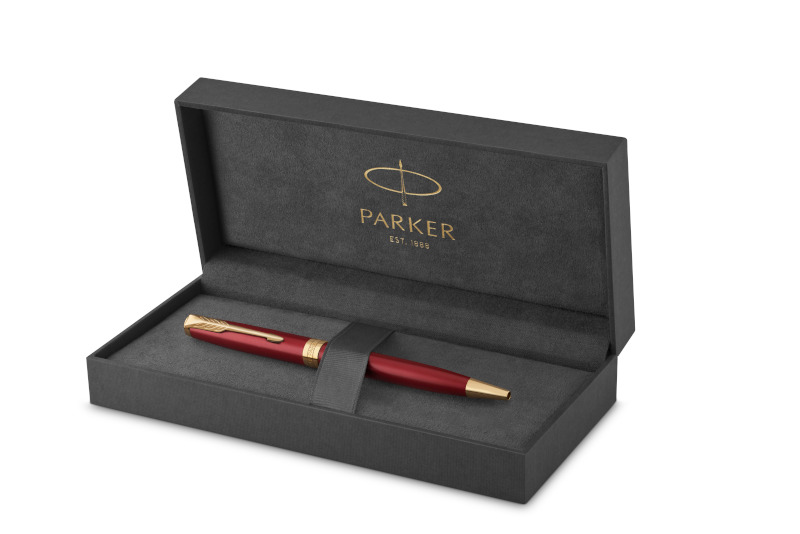 Image of Kulspetspenna Parker Sonnet Red Lacquer G.T Ballpen M Black 1931476 3501179314761