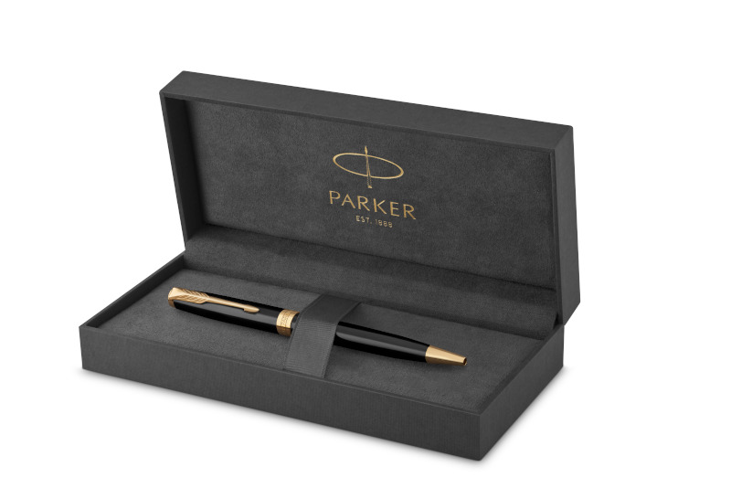 Image of Kulspetspenna Parker Sonnet Black Lacquer G.T Ballpen M Black 1931497 3501179314976