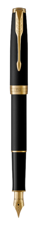 Image of Reservoarpenna Parker Sonnet Matte Black G.T Fountain pen  M Blue 1931517 3501179315171