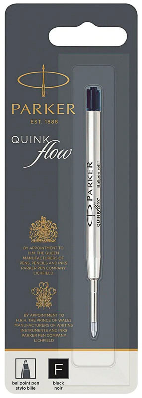 Image of Refill Parker Ballpen Quinkflow F Black 1-Blister 1950367 3501179503677