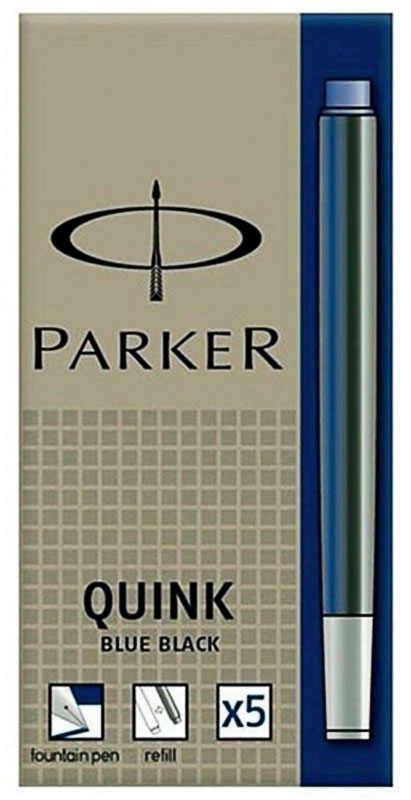 Image of Bläckpatron Parker Ink Cartridge Quink Blue-Black 5-p Blister 1950385 3501179503851