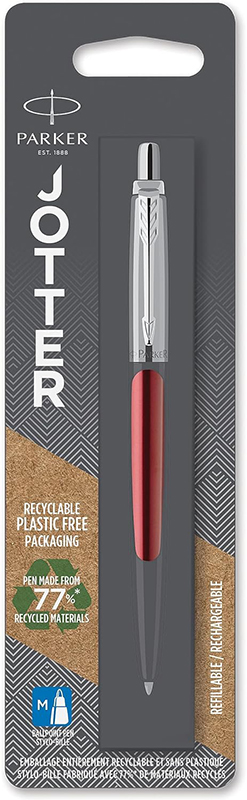 Image of Kulspetspenna Parker Jotter Kensington Red C.T. Ballpen M Blue ink 1-Blister 1953241 3501179532417