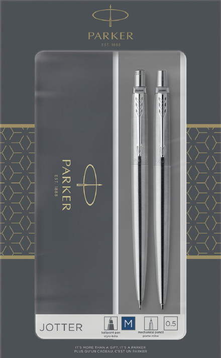 Image of Pennset Parker Jotter Stainless Steel CT Duoset Kula & Stiftpenna 2093256 3026980932565