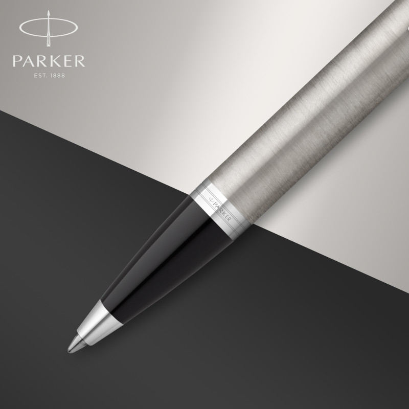Image of Kulspetspenna Parker IM Stainless Steel CT Ballpen M Blue 2143631 3026981436314