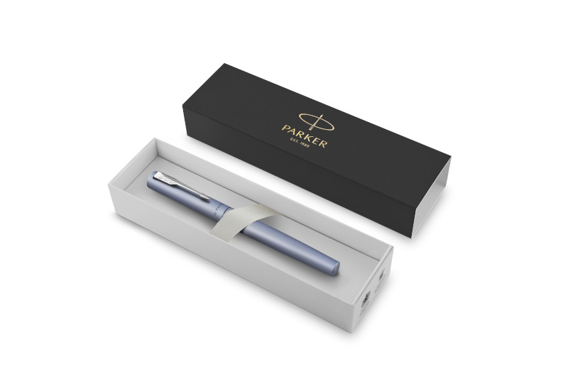 Image of Reservoarpenna Parker Vector XL Silver-Blue Fountain Pen Medium nib 2159745 3026981597459