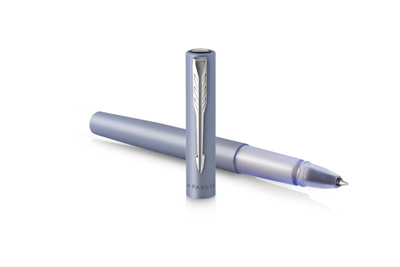 Image of Rollerballpenna Parker Vector XL Silver-Blue Rollerball Fine nib 2159775 3026981597756