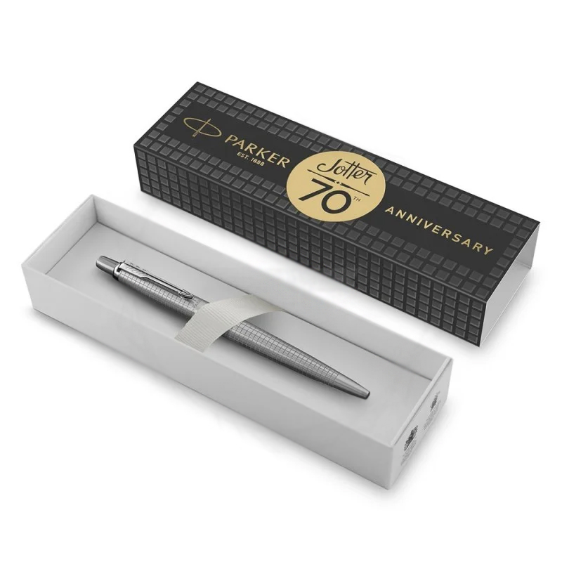 Image of Kulspetspenna Parker Jotter Special Edition 70th Anniversary Stainless Steel C.T. Ballpen M Blue ink 2205530 3026982055309