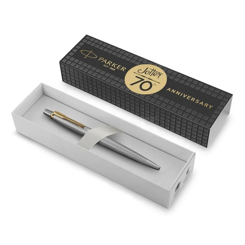 Image of Kulspetspenna Parker Jotter Special Edition 70th Anniversary Stainless Steel G.T. Ballpen M Blue ink 2205611 3026982056115