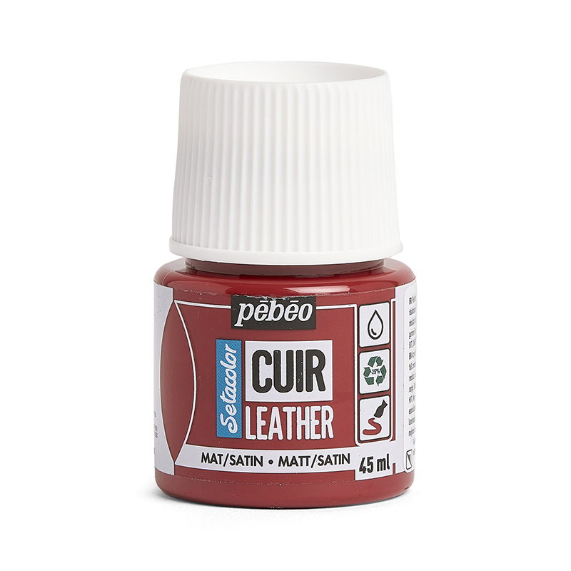 Image of Läderfärg Pebeo Cuir Leather 45ml - Deep Red 295606 3167862956061