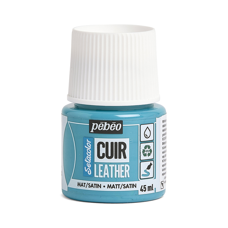 Image of Läderfärg Pebeo Cuir Leather 45ml - Turquoise Blue 295613 3167862956139