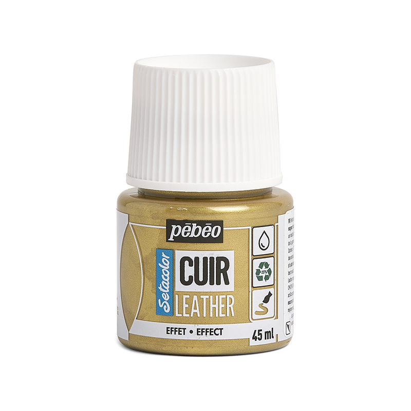 Image of Läderfärg Pebeo Cuir Leather 45ml - Metal Gold 295633 3167862956337