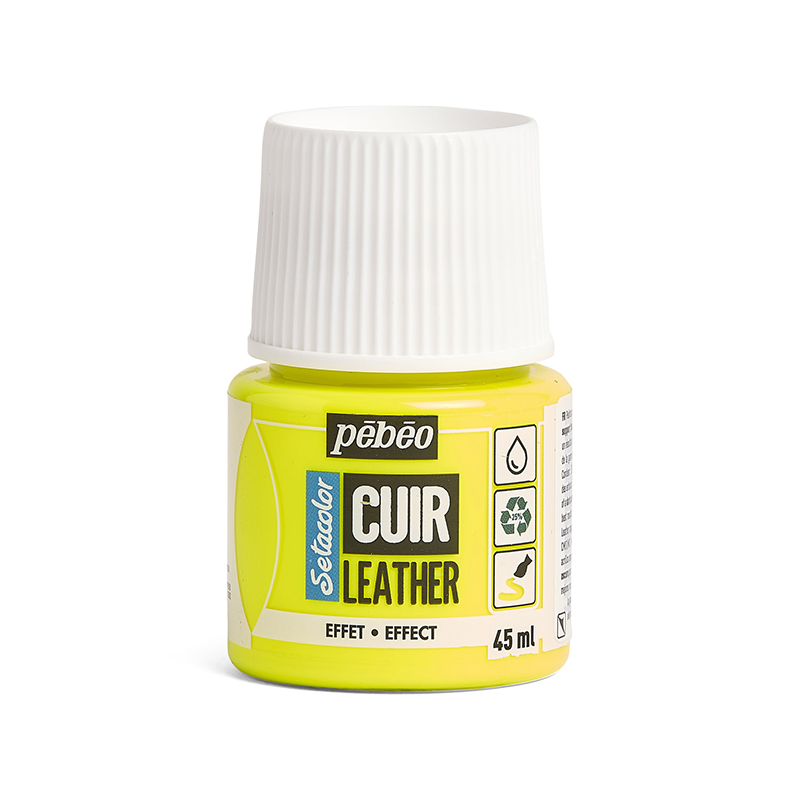 Image of Läderfärg Pebeo Cuir Leather 45ml - Fluorescent Yellow 295647 3167862956474