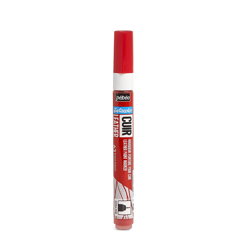Image of Läderfärg Pebeo Cuir Leather Marker - Intense Red 295663 3167862956634