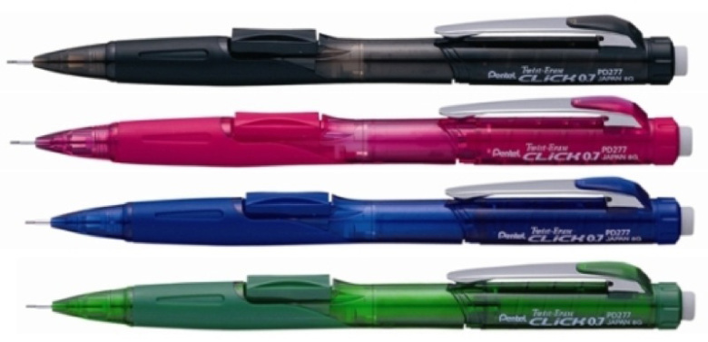 Image of Stiftpenna  Pentel PD277T-A Twist-Erase CLICK 0,7mm Svart 2270301 72512233771
