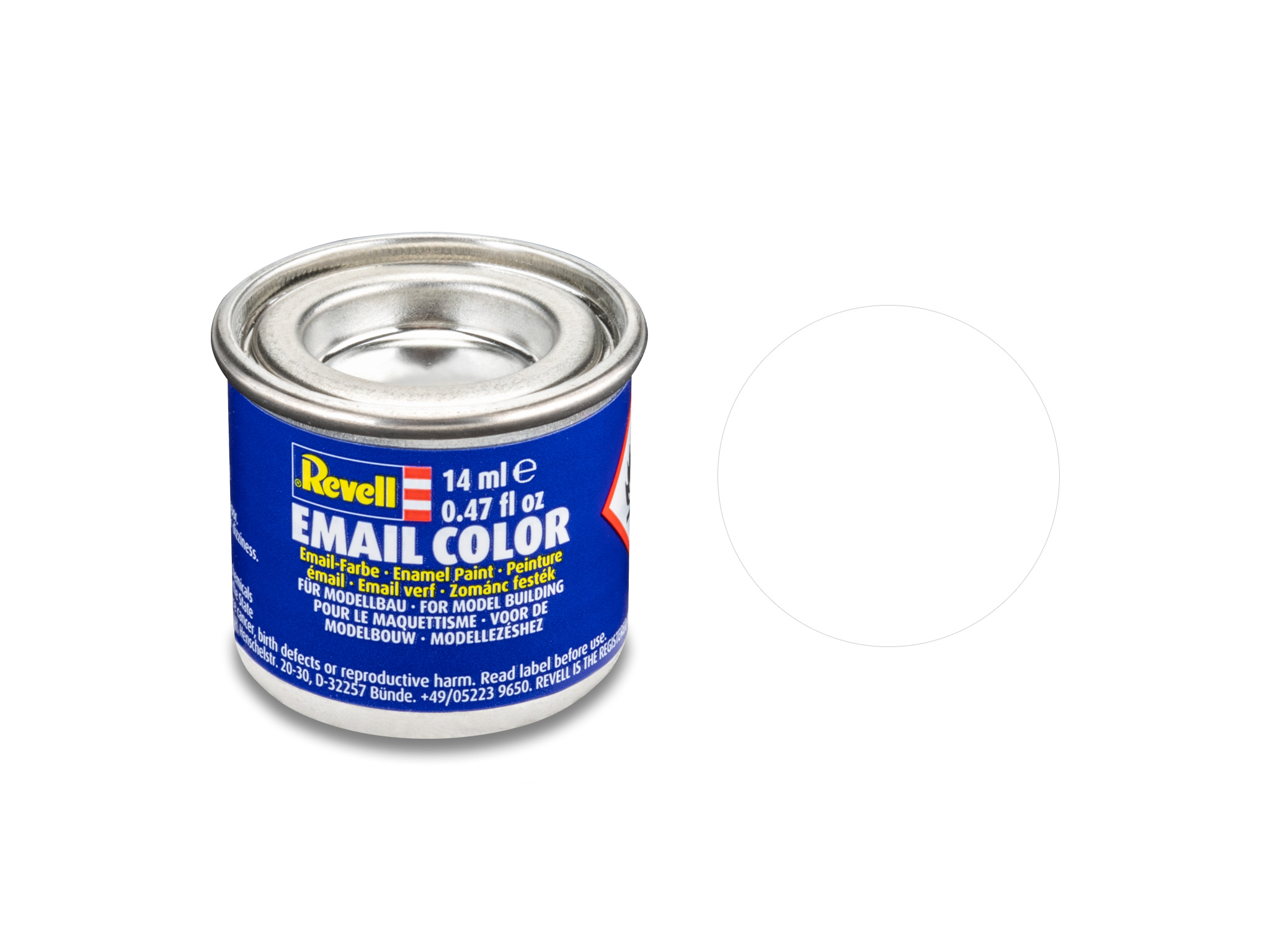 Image of Hobbyfärg Revell Enamel 14 ml. white, mat 632105 42022664