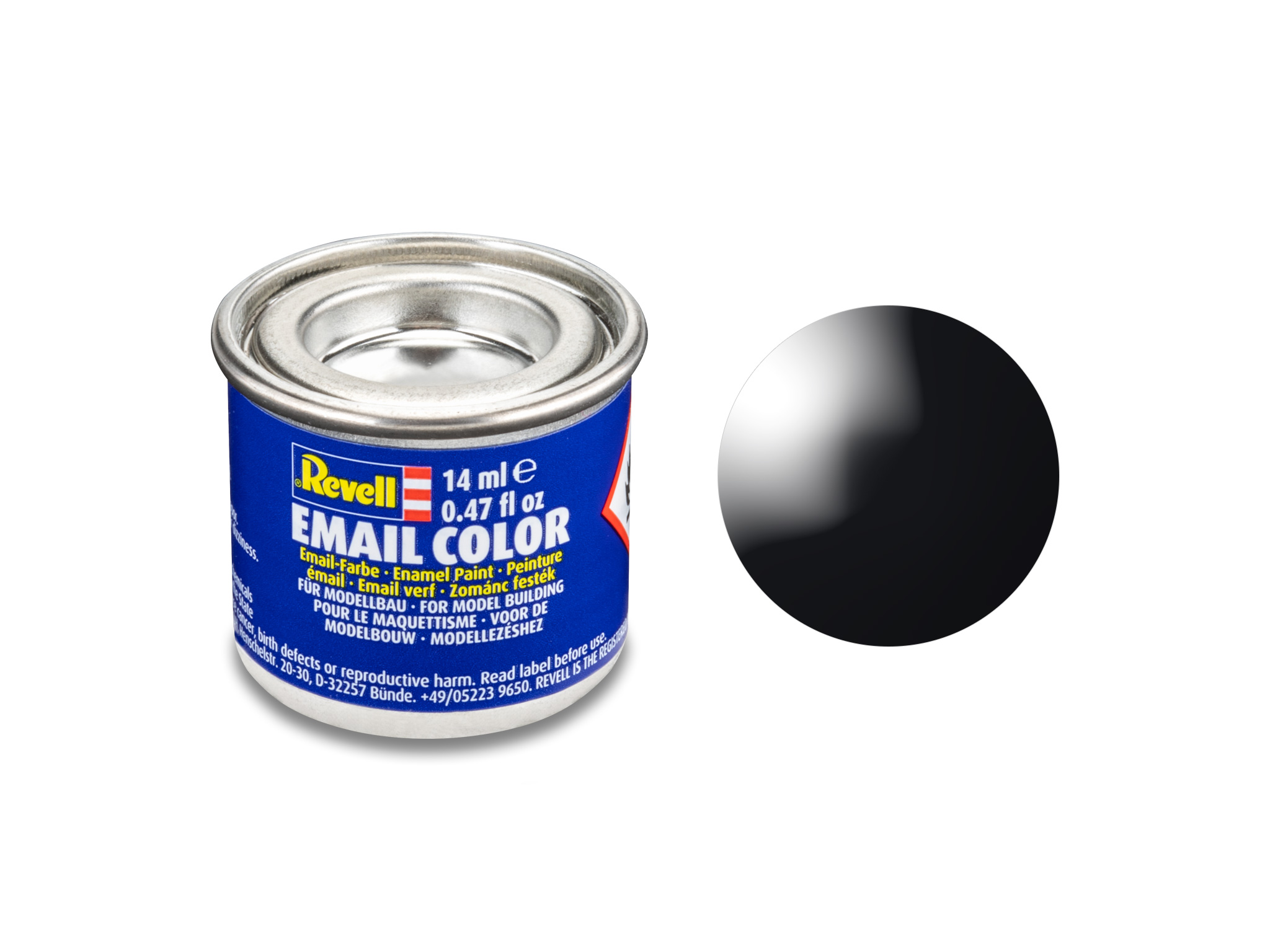 Image of Hobbyfärg Revell Enamel 14 ml. black, gloss 632107 42022671