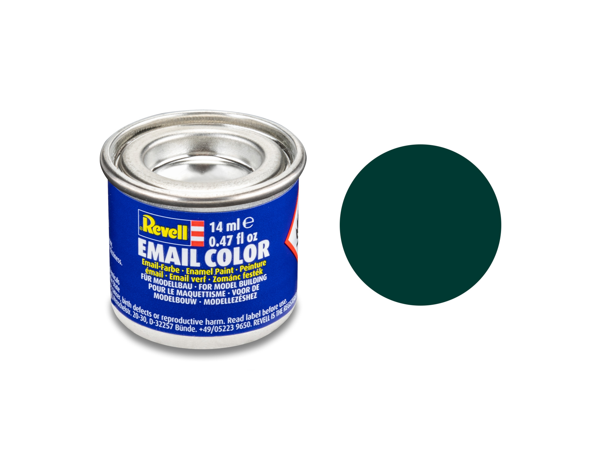 Image of Hobbyfärg Revell Enamel 14 ml. black-green mat 632140 42027560