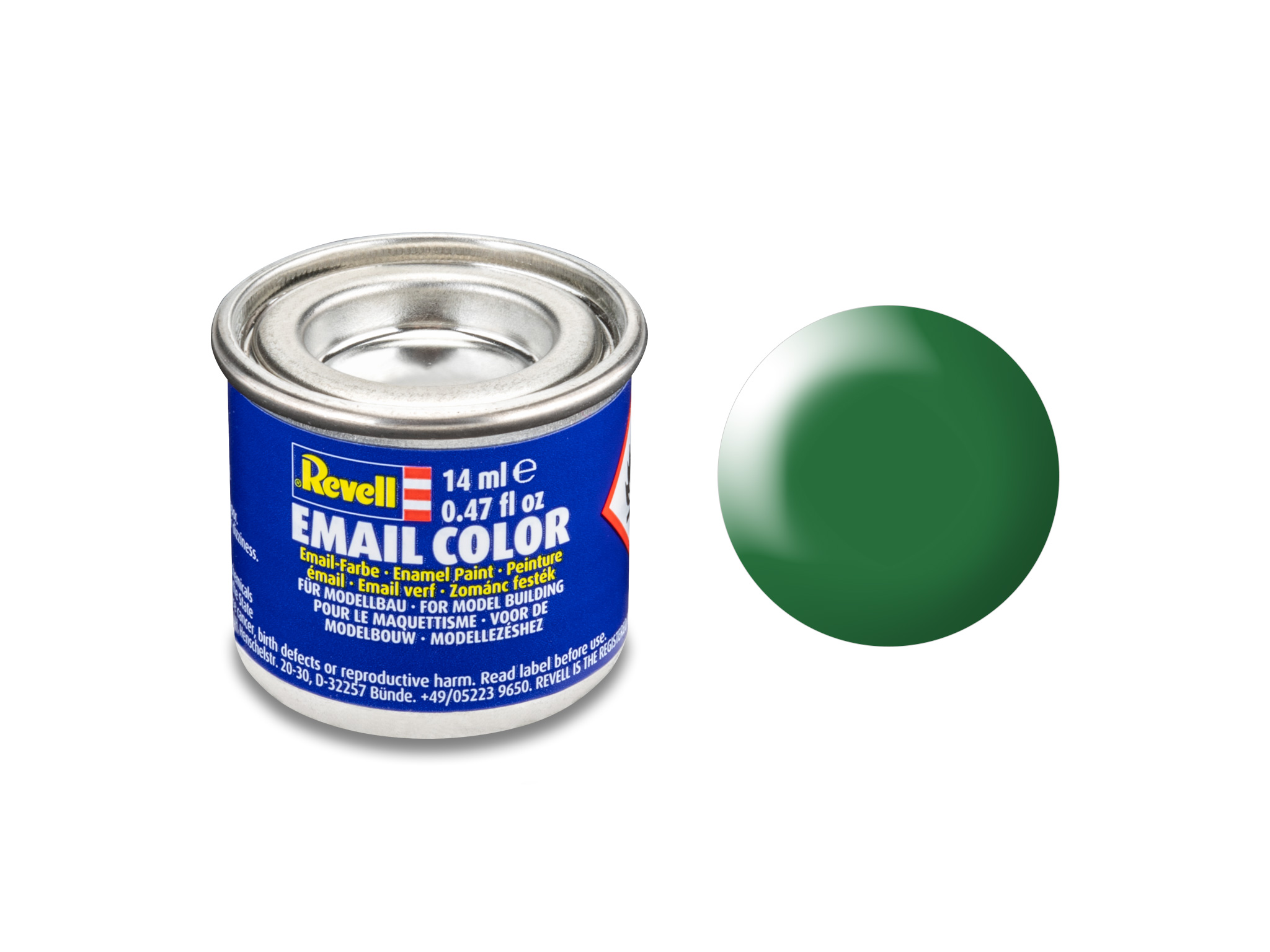 Image of Hobbyfärg Revell Enamel 14 ml. leaf green silk 632364 42023388