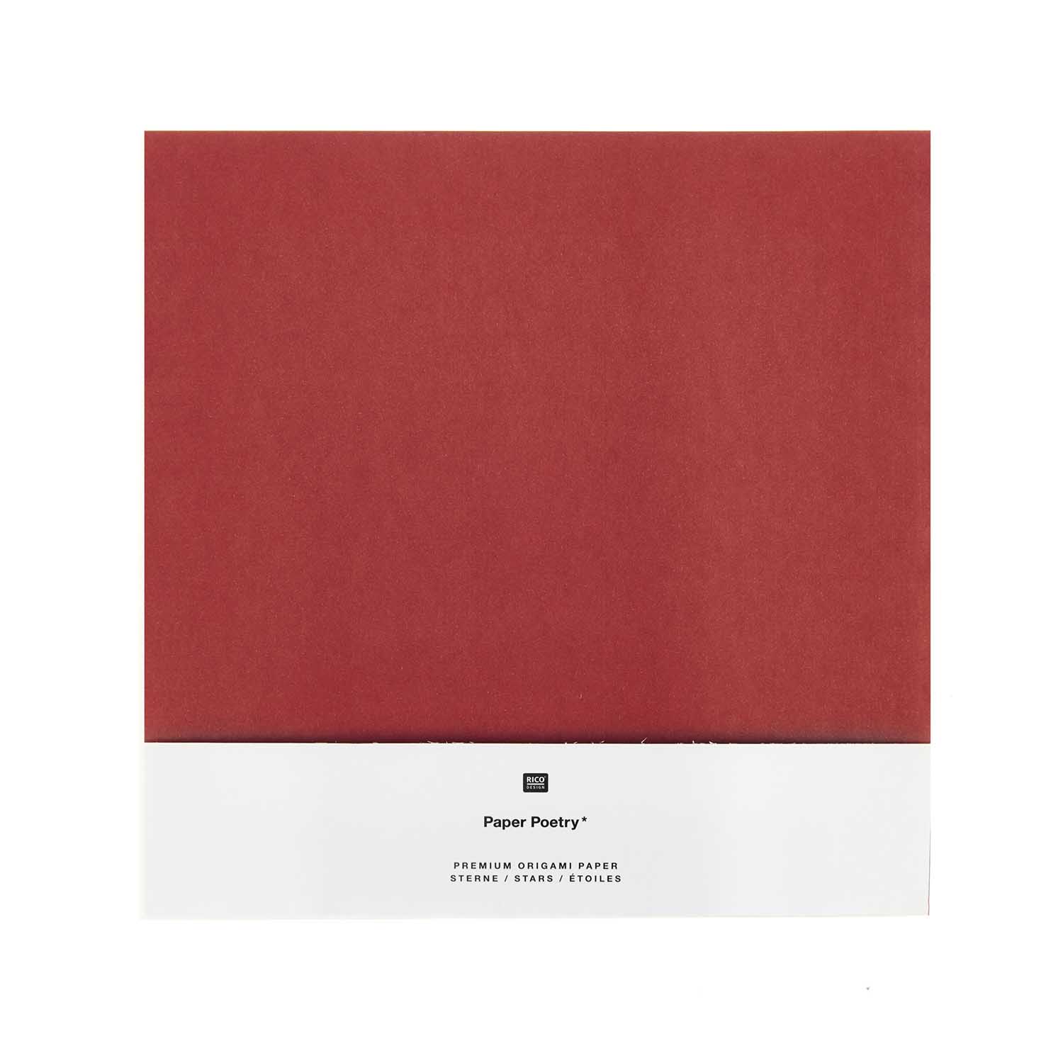 Image of Origami 15x15 cm, red/gold  32 sheets, 75 g 300404 4051271414122