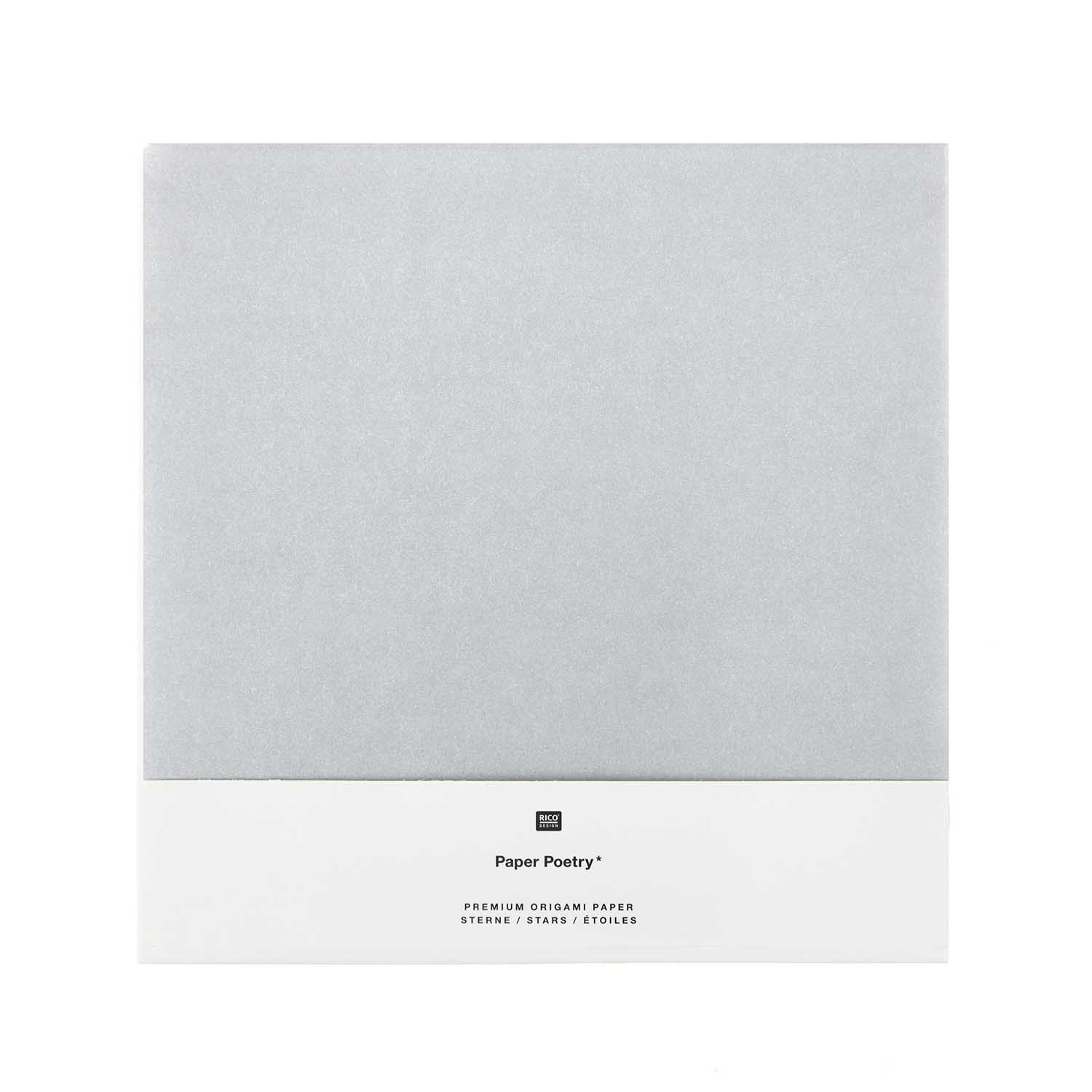 Image of Origami 15x15 cm, white/silver  32 sheets, 75 g 300410 4051271414184
