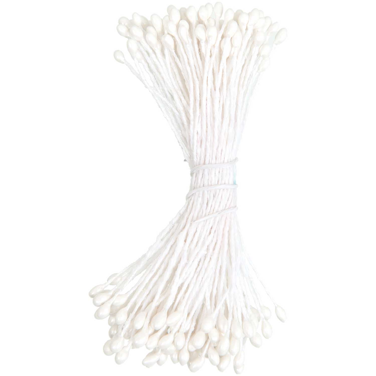 Image of Kräppistiller FLOWER PIPS, WHITE 6cm 100-p 990006221 4051271083755