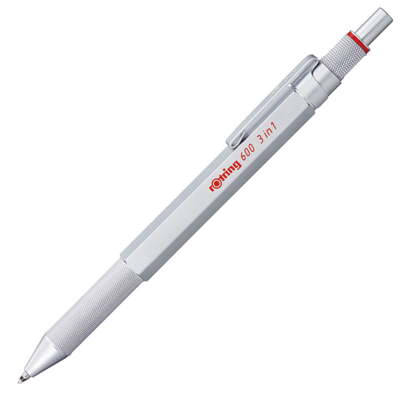 Image of Kulspets/Stiftpenna Rotring 600 Multipen Silver M/0.5 2164109 4895151559035