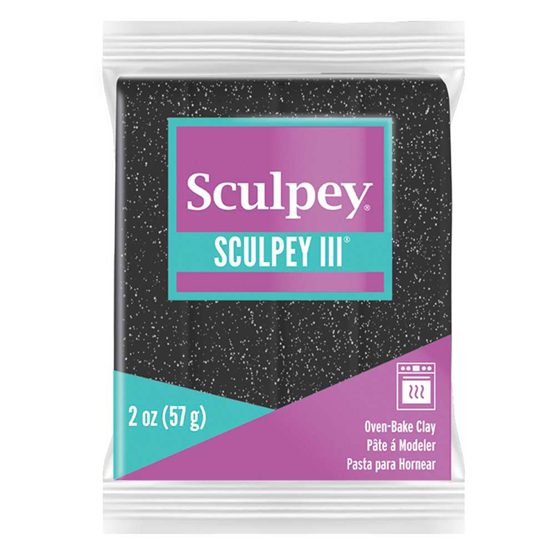 Image of Lera Sculpey III -- Black Glitter (5F) 831541 715891541005