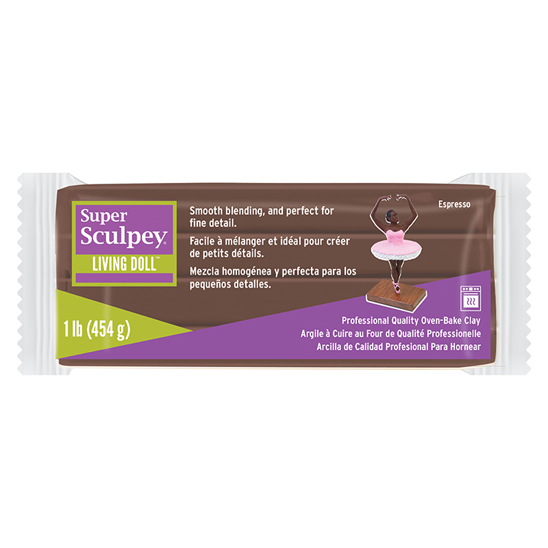 Image of Lera Super Sculpey Living Doll -- Espresso, 1 lb (454 g) 820051 715891115565