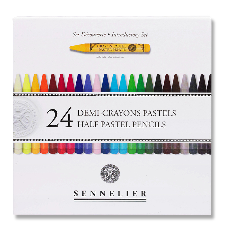 Image of Pastellpenset Sennelier  24 ass. half pastel pencils + 12 empty 13238001 3046451993635