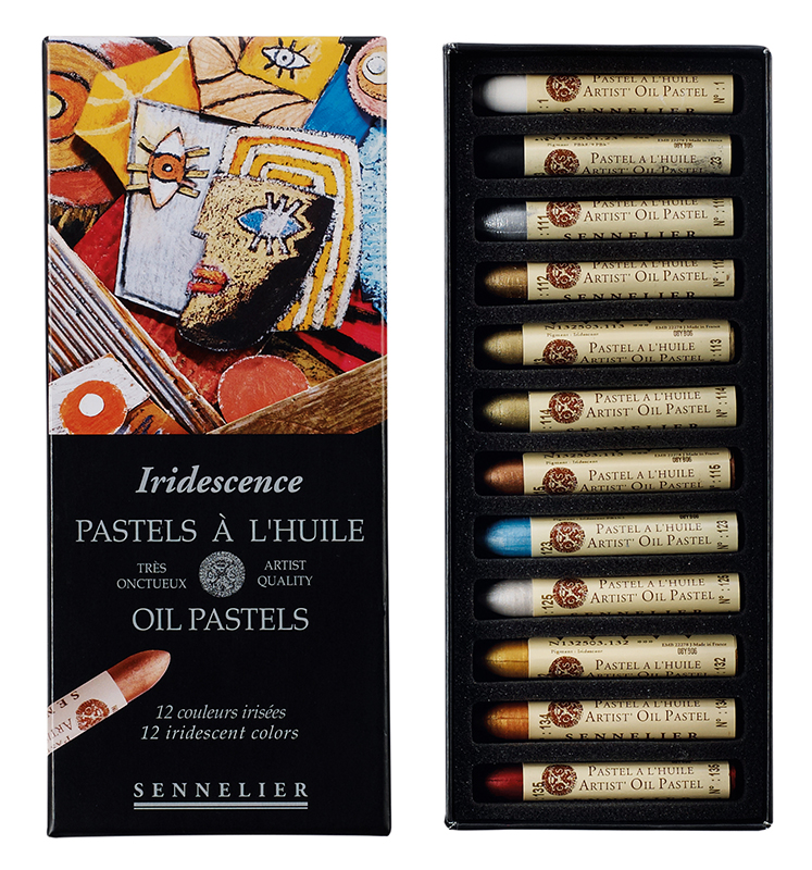 Image of Oljepastell Sennelier 5ml Metallicset 12 Sort Irises  121 132520121 3046450409267