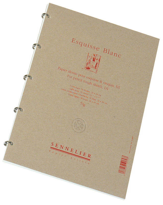 Image of Skissblock Sennelier Esquisse Blanc 75g 24x32cm 50ark (5F) 136304 3046450140108