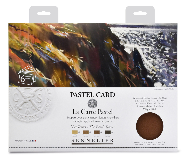 Image of Pastellpapper Sennelier Pastel Card pack - 6 sheets 40x30cm - Assorted Earth Tones 2622001234 3046451903955