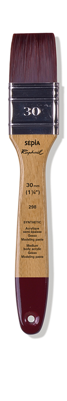Image of Syntetpensel Raphael Sepia Acryl Moddlare Flat 30mm (3F) 298030 3046450095569