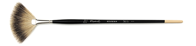 Image of Naturhårspensel Raphael KEVRIN+ FAN brush, badger hair - Size 12/ (5F) 36750120 3046450036777