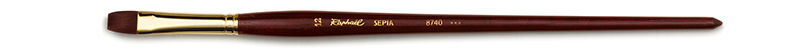 Image of Syntetpensel Raphael Sepia Acryl Flat. st 12 (5F) 8740012 3046450054368