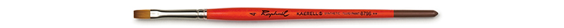 Image of Syntetpensel Raphael Kaerell "S" Orange Flat St 4  (5F) 8796004 3046450056102