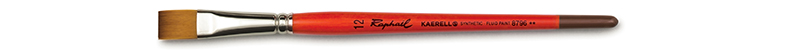Image of Syntetpensel Raphael Kaerell "S" Orange Flat St 12  (5F) 8796012 3046450056140