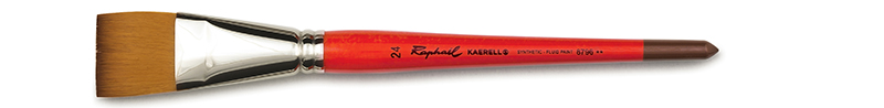 Image of Syntetpensel Raphael Kaerell "S" Orange Flat St 24 8796024 3046450056201