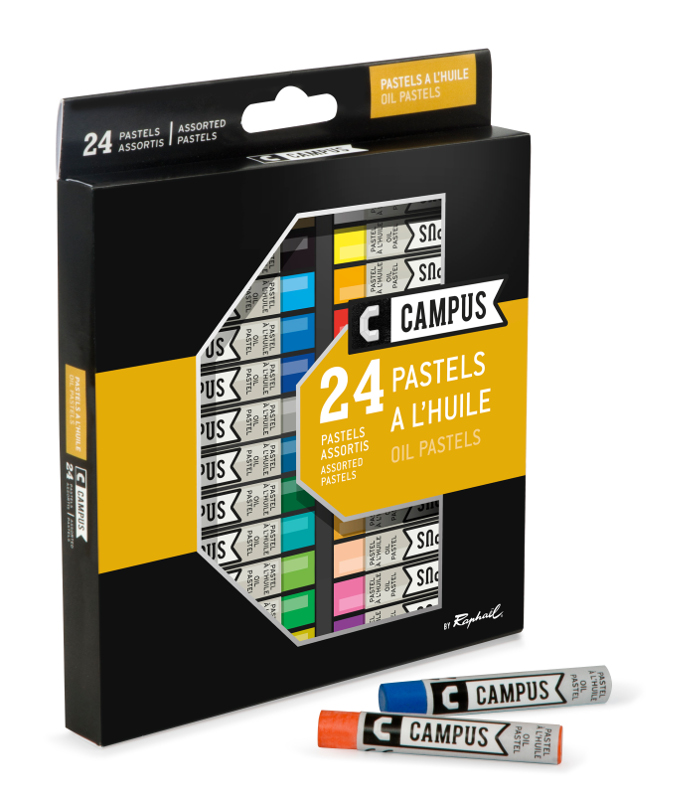 Image of Oljepastellset Campus 24 sorterade kritor (6F) 61240 3046450021803
