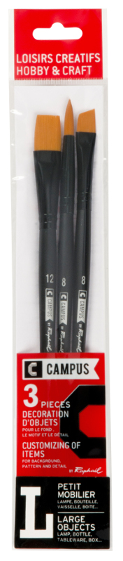 Image of Syntetpenselset Campus 3 Hobby brushes L  (3F) 1041600 3046450016878