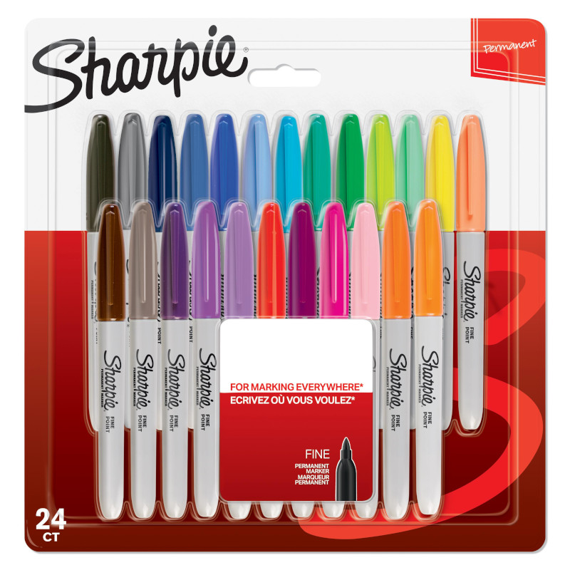 Image of Fiberpennset Sharpie Fine Perm. Market 24-Blister F  Assorted colours 2065405 3026980654054