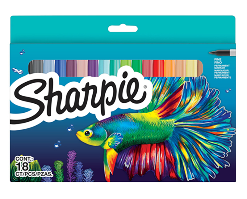 Image of SHARPIE FINE BIG PACK PROMO PACK HANGTCK18 ASSORTED Hanging Tuck 6 2201230 3026982012302